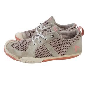 Plae Kids Miles Mesh Sneakers Low Top Kids 2 Tan Running Shoes Back to School